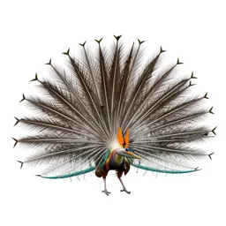 Bird of paradise displaying
