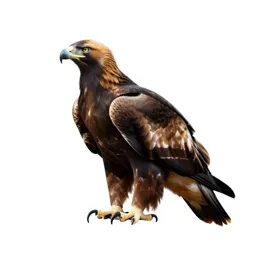 Golden eagle perched