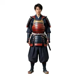 Samurai in lacquered armour