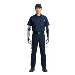 Courier with a cybernetic arm