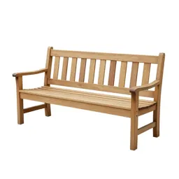 Garden bench with slats