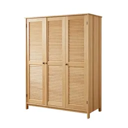 Wardrobe with louvred doors