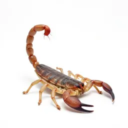 Scorpion with its tail raised