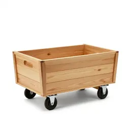 Wagon with wooden sides
