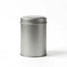 Cylindrical tea caddy tin