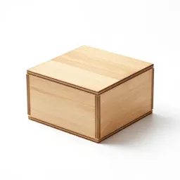 Hinged wooden gift box