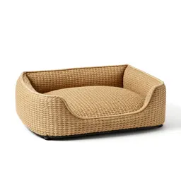 Woven dog bed