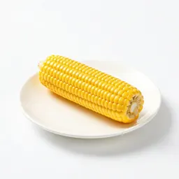 Corn cob with husk peeled