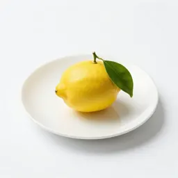 Lemon with a leaf