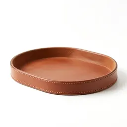 Leather valet tray
