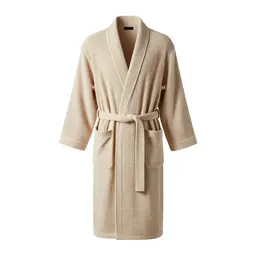 Waffle-weave bathrobe