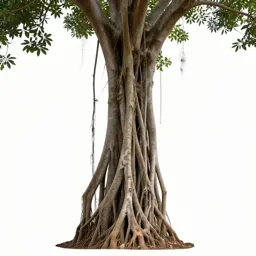 Banyan with aerial roots