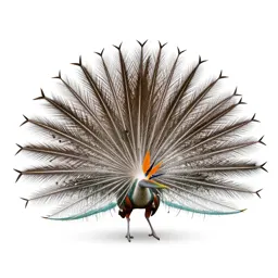 Bird of paradise displaying