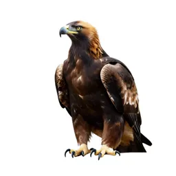 Golden eagle perched