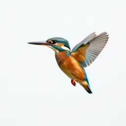 Kingfisher hovering