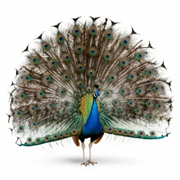 Peacock displaying