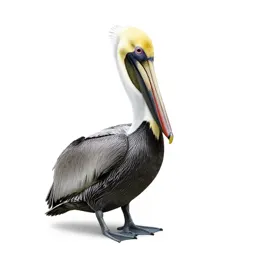 Pelican with its pouch full