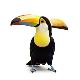 Toucan with an oversized bill