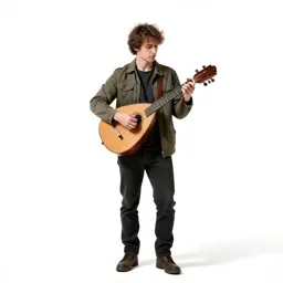 Bard with a travelling lute