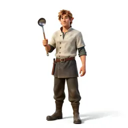 Halfling cook with a ladle