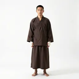 Monastic warrior with wrapped hands