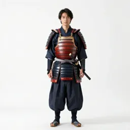 Samurai in lacquered armour