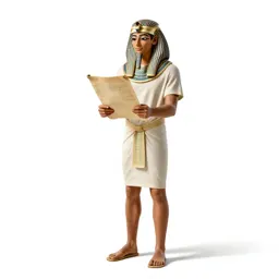 Egyptian scribe with a papyrus