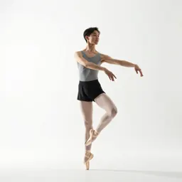 Ballet dancer in fourth position