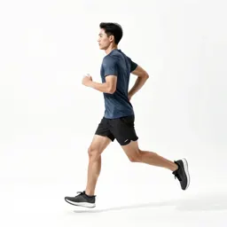 Long-distance runner mid-stride