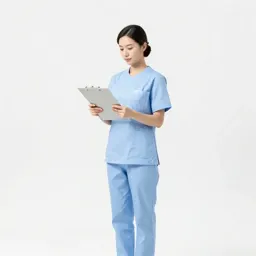 Nurse checking a chart