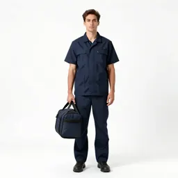 Paramedic with a response bag