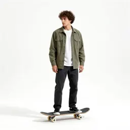Skateboarder with a board underarm