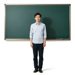Teacher at a chalkboard