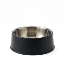 Matte black pet bowl