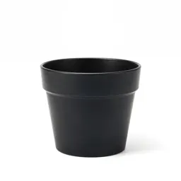Matte black plant pot