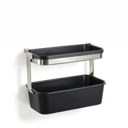Matte black shower caddy