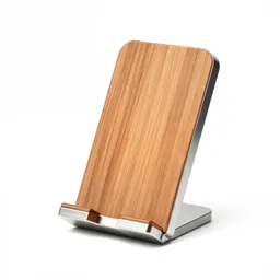 Natural wood phone stand