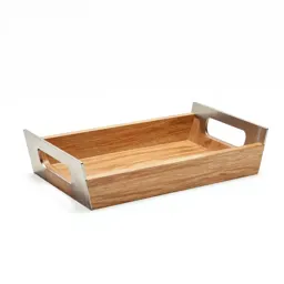 Natural wood shower caddy