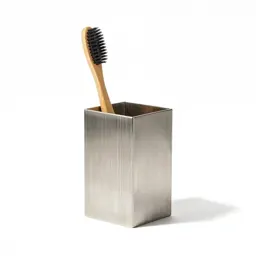 Natural wood toothbrush holder