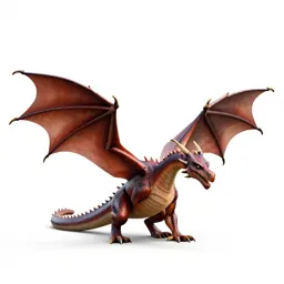 Dragon with folded wings
