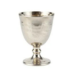 Goblet of hammered silver