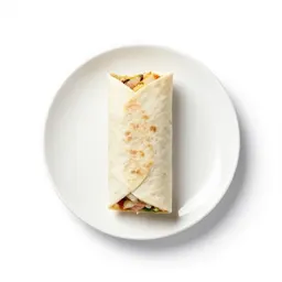 Burrito cut in half