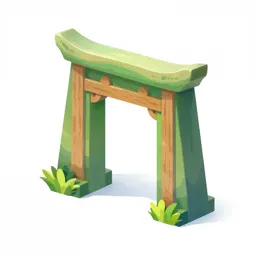 Forest village doorway arch