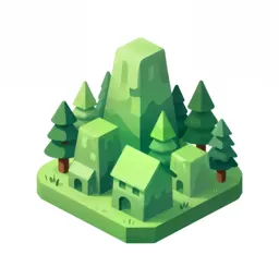 Forest village rock formation