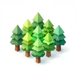 Forest village tree cluster