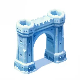 Frozen fortress gate