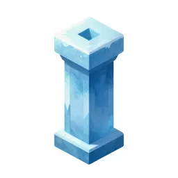 Frozen fortress pillar