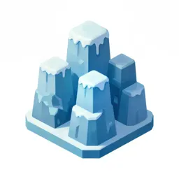 Frozen fortress rock formation