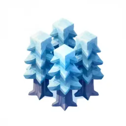 Frozen fortress tree cluster