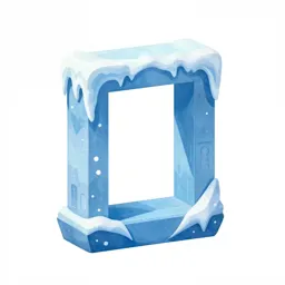 Frozen fortress window frame